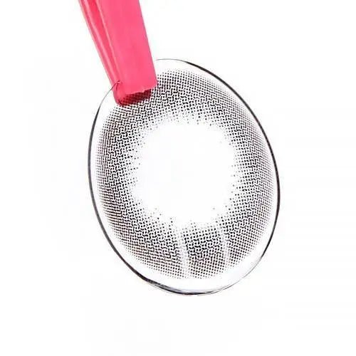 LensTown Circlean Mini Black — contact lens held with tweezers