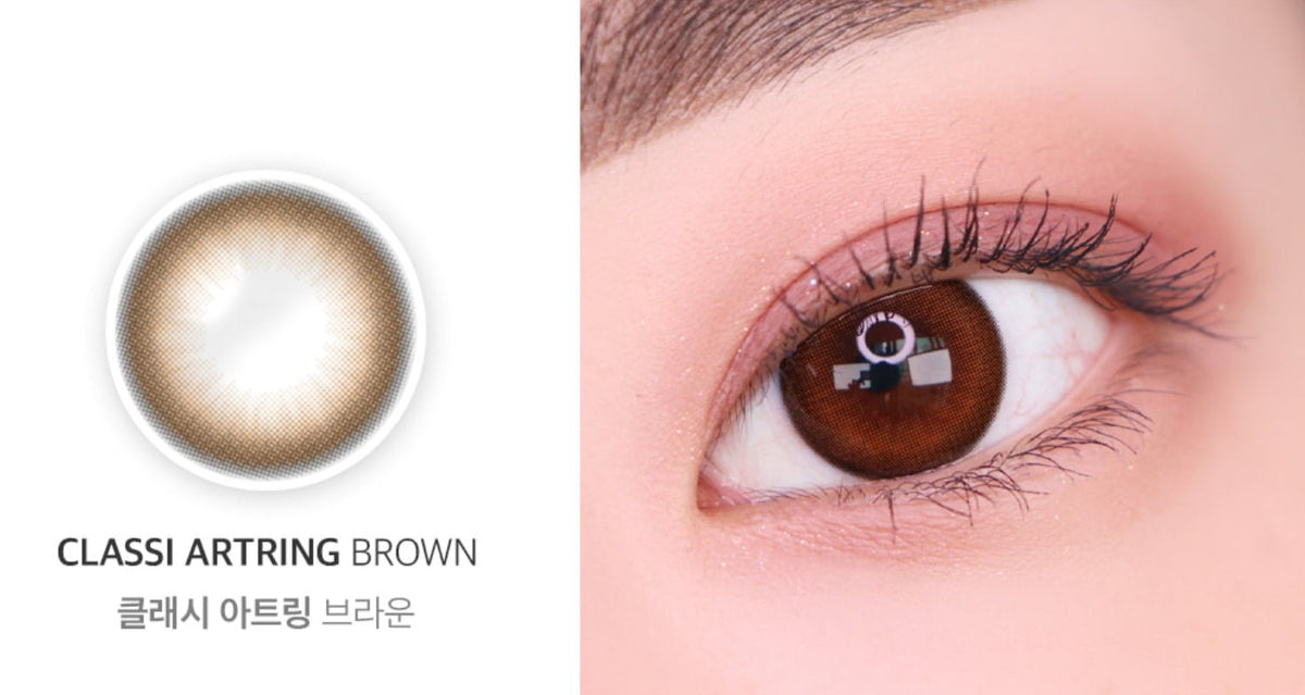 Olens Classi Artring Brown colored contact lens, 13.0mm graphic diameter, 3-6 Months wear