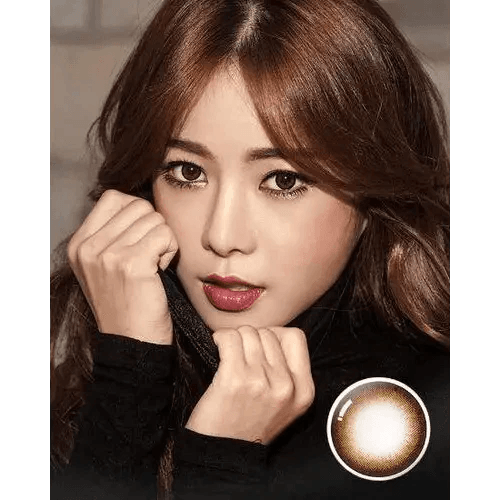 Olens Coco Color Brown — model portrait showing the contact lens look