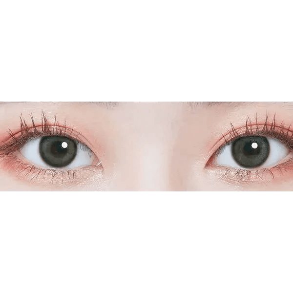 LensTown Coconut 3color Wild Olive Green — both eyes wearing the contact lenses