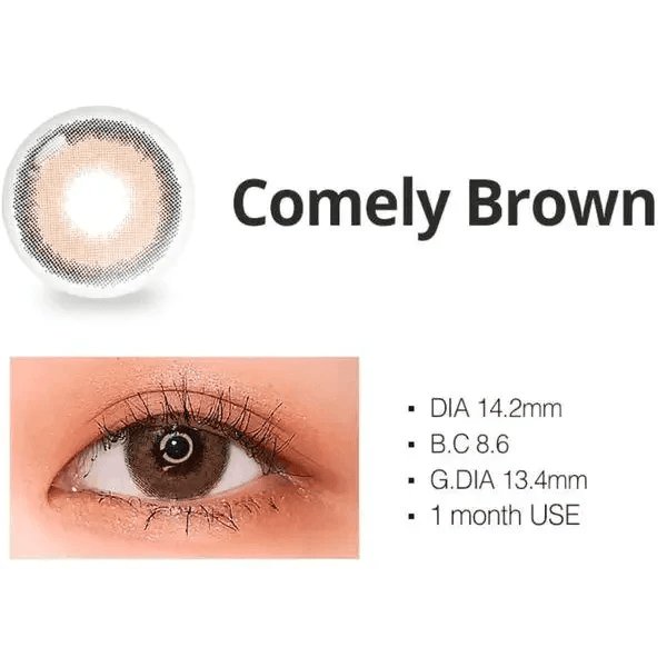 LensRang Comely Brown — contact lens product information graphic