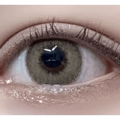 LensRang Comely Brown — single-eye close-up showing the contact lens appearance