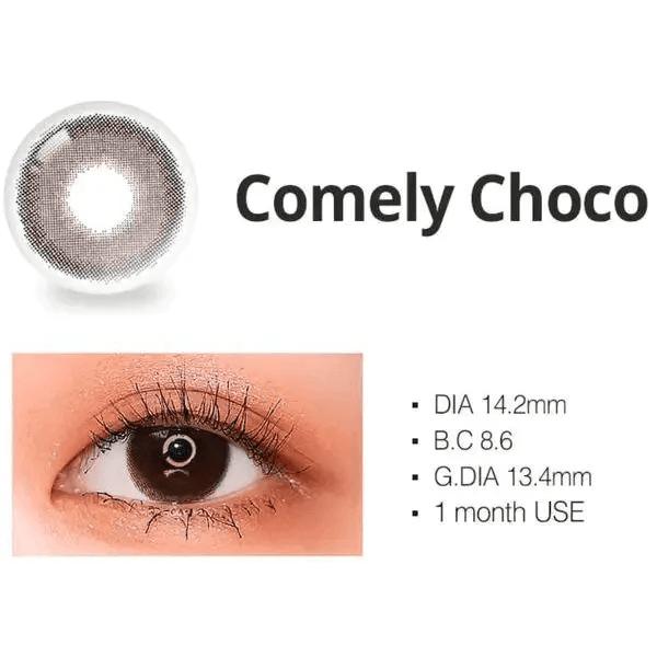 LensRang Comely Choco — contact lens product information graphic