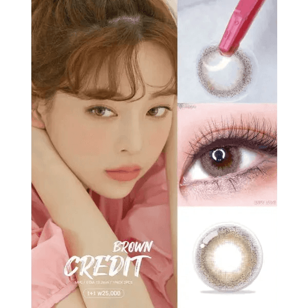 LensRang Credit Brown — model portrait showing the contact lens look