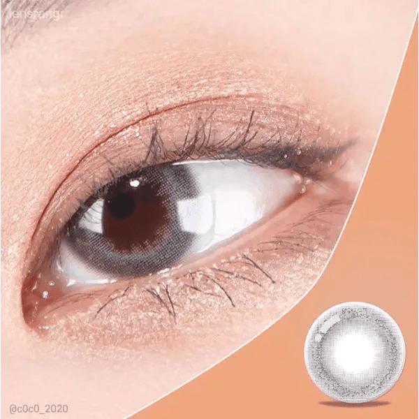 LensRang Credit Gray colored contact lens, 13.2mm graphic diameter, Monthly wear