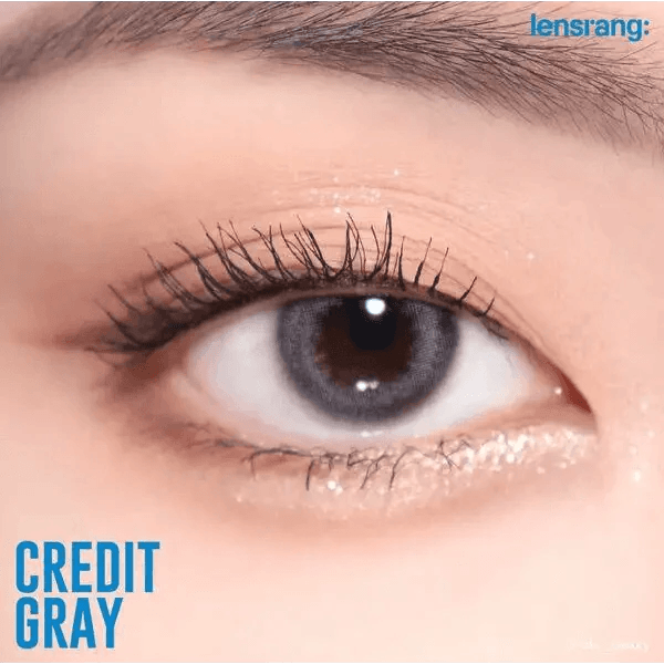 LensRang Credit Gray colored contact lens, 13.2mm graphic diameter, Monthly wear