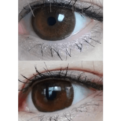 Olens Dali Extra Brown — contact lens appearance comparison