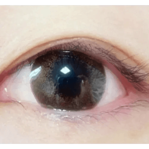 Olens Dali Extra Brown — single-eye close-up showing the contact lens appearance