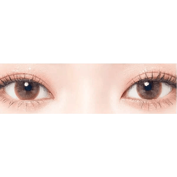 LensTown Davivi2 Brown — both eyes wearing the contact lenses