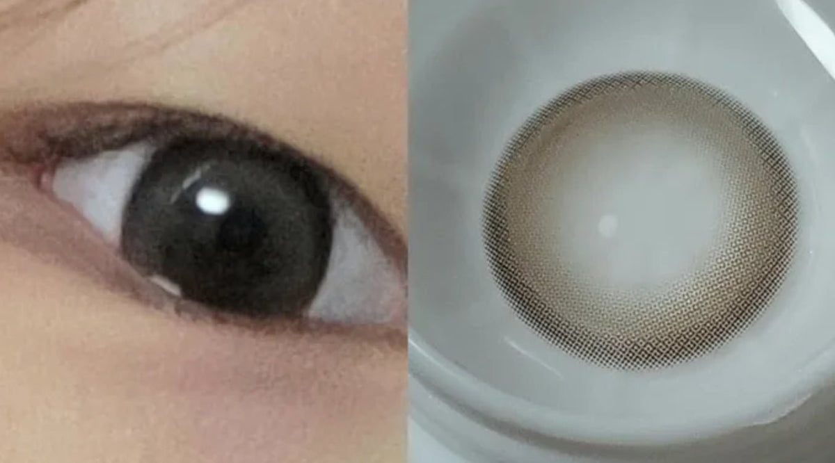 Olens Dewring Ash Choco colored contact lens, 13.0mm graphic diameter, 3-6 Months wear