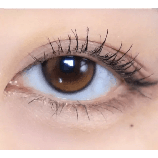 Olens Double Tint Brown colored contact lens, 12.9mm graphic diameter, Monthly wear