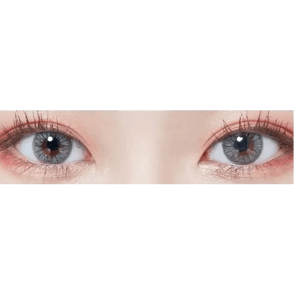 LensTown Eau So Pretty Gray — both eyes wearing the contact lenses