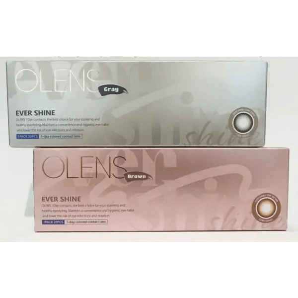Olens Ever Shine 1Day Gray (20p) colored contact lens, 13.5mm graphic diameter, Daily wear