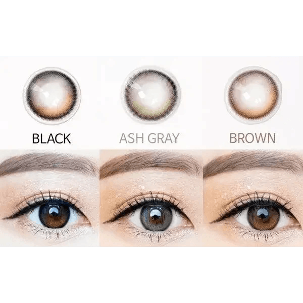 Olens Eyelighter Glowy 1Day Black (20p) — contact lens product information graphic