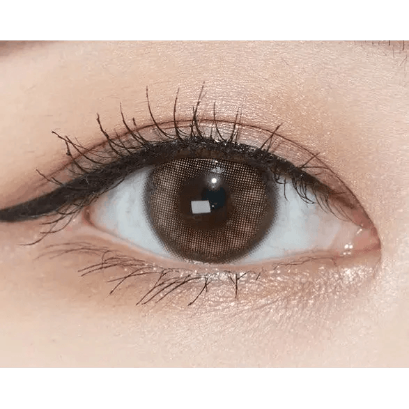 Olens EyeTeen Brown colored contact lens, 12.8mm graphic diameter, Monthly wear