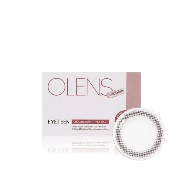 Olens EyeTeen Choco Brown — model portrait showing the contact lens look