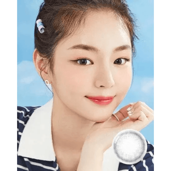 Olens EyeTeen Gray colored contact lens, 12.8mm graphic diameter, Monthly wear