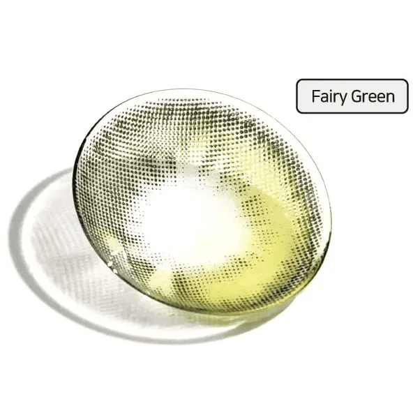 LensVery Fairy Green colored contact lens, 13.7mm graphic diameter, Monthly wear