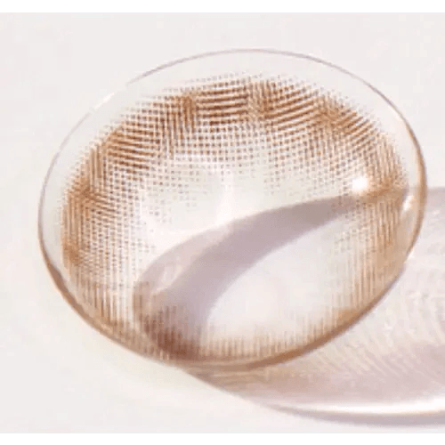 Olens Falling Brown — close-up of the contact lens design