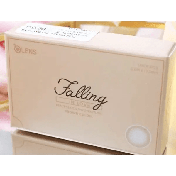 Olens Falling Brown — contact lens packaging