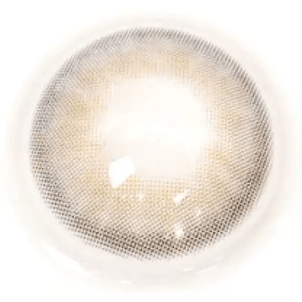 Olens French Shine Gray colored contact lens, 13.2mm graphic diameter, Monthly wear