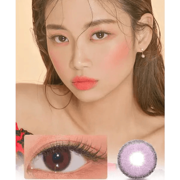 LensVery Funny Ann Sweet Wine Violet colored contact lens, 13.0mm graphic diameter, Monthly wear