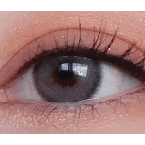 LensVery Funny Ann Wind Gray — single-eye close-up showing the contact lens appearance