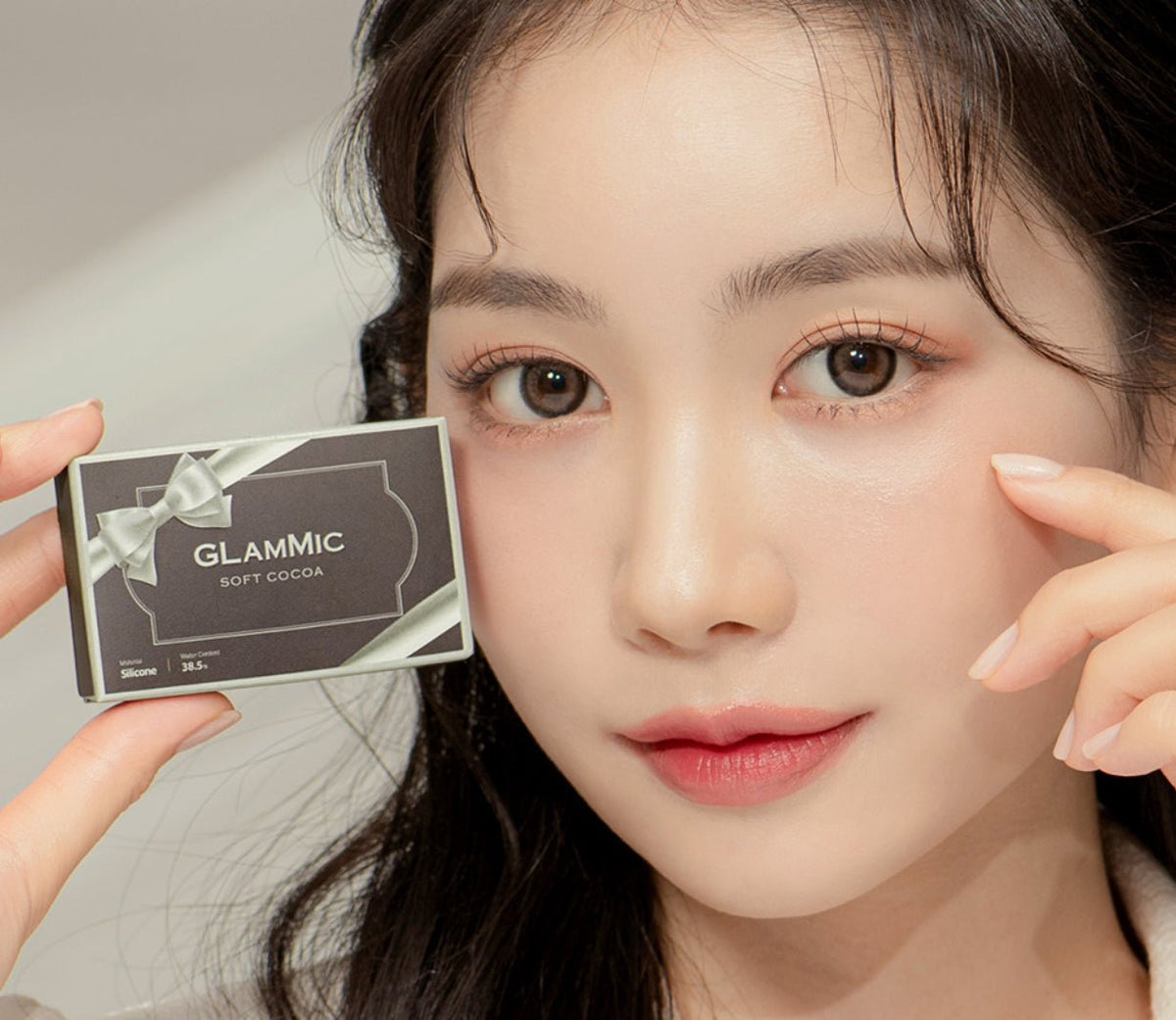LensTown Glammic Cocoa Choco colored contact lens, 13.3mm graphic diameter, Monthly wear