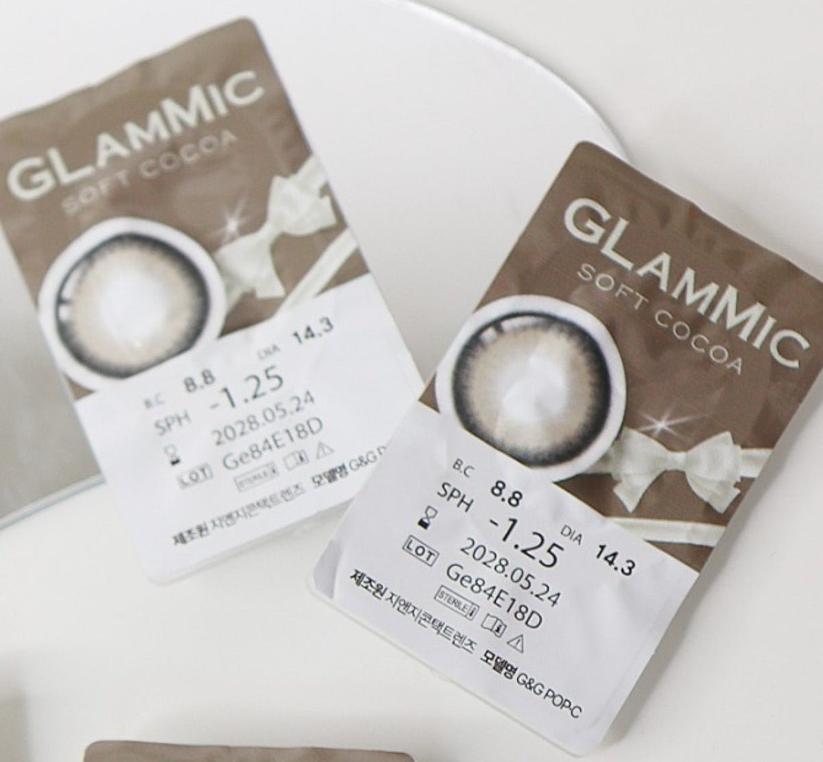 LensTown Glammic Cocoa Choco colored contact lens, 13.3mm graphic diameter, Monthly wear