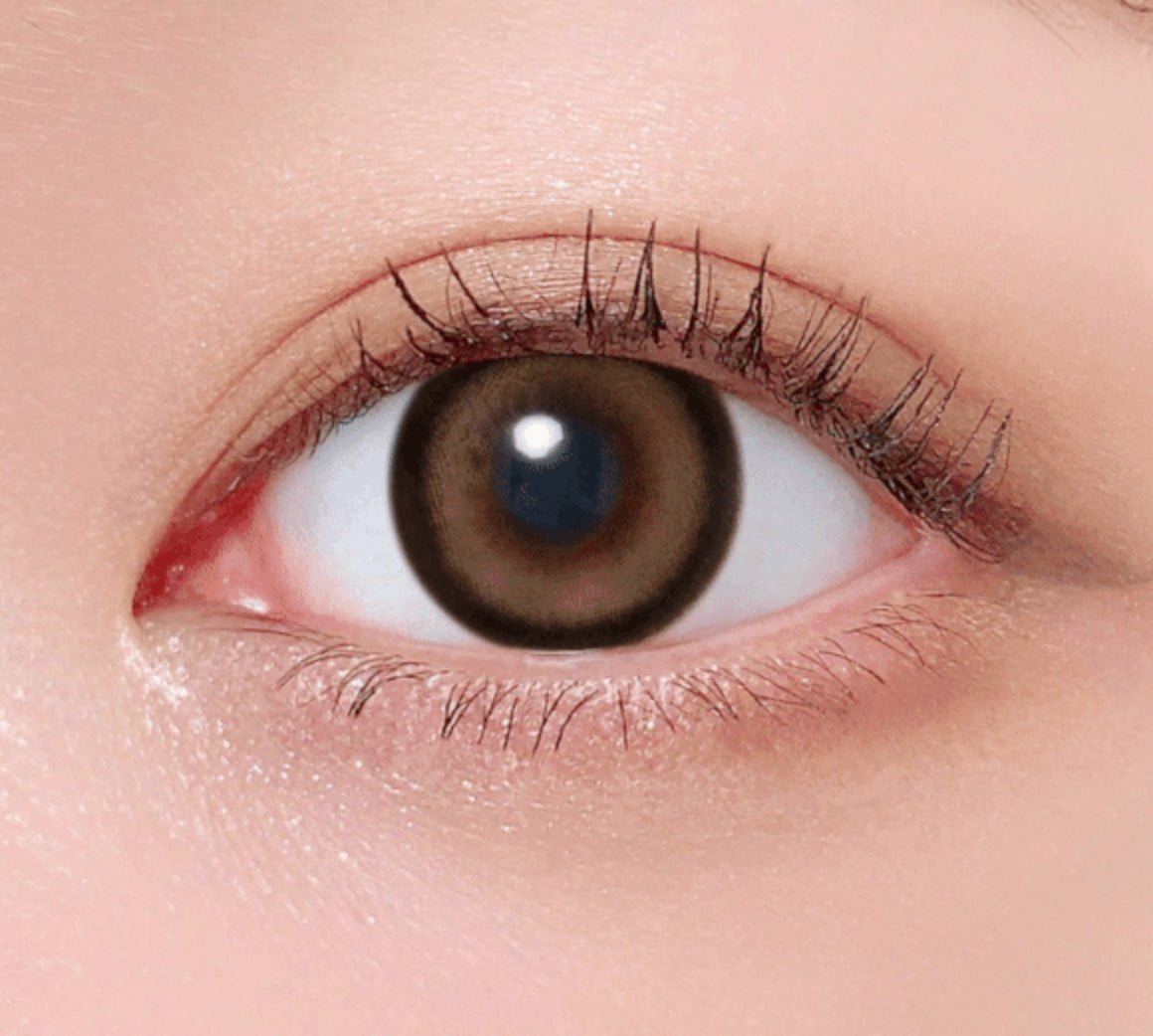LensTown Glammic Soft Brown colored contact lens, 13.3mm graphic diameter, Monthly wear