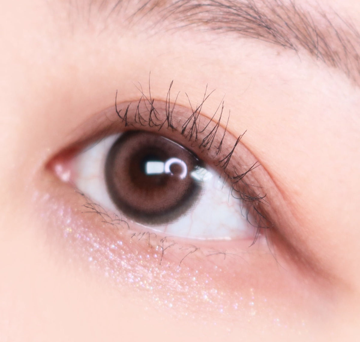 LensTown Glammic Soft Rose Pink colored contact lens, 13.3mm graphic diameter, Monthly wear