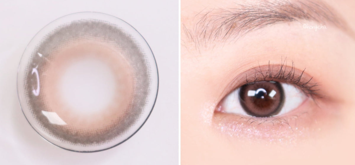 LensTown Glammic Soft Rose Pink colored contact lens, 13.3mm graphic diameter, Monthly wear