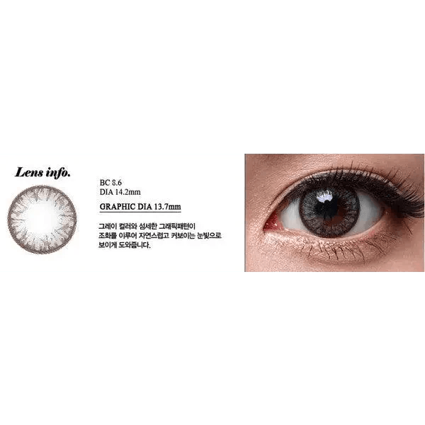 Olens Grang Grang Gray — contact lens product information graphic