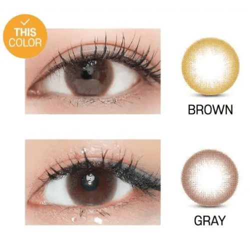 LensVery Honey U Brown — contact lens appearance comparison