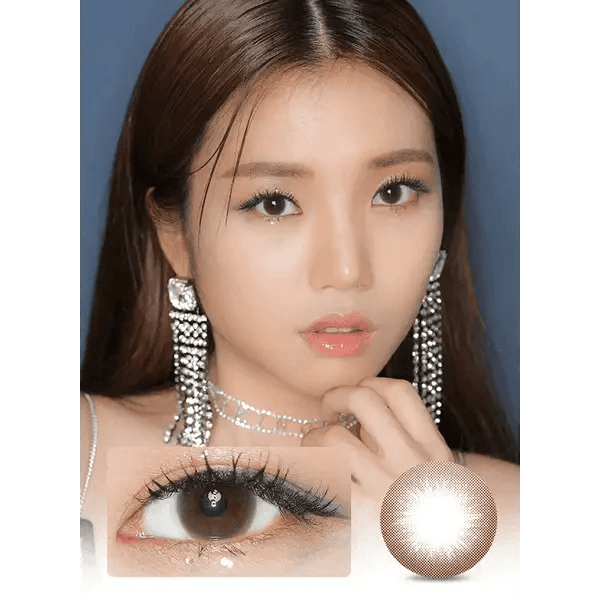 LensVery Honey U Choco colored contact lens, 12.9mm graphic diameter, Monthly wear