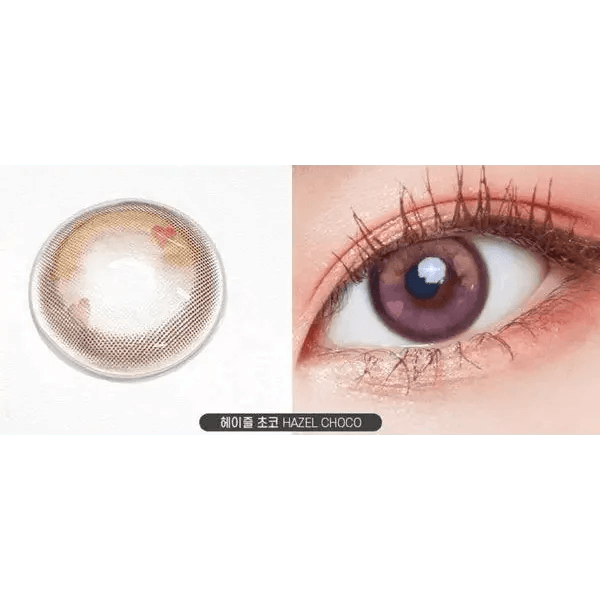 LensTown Hotto Hazel Choco — contact lens product information graphic
