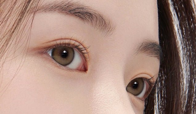i-DOL Canna Roze Olive Green — contact lens appearance comparison