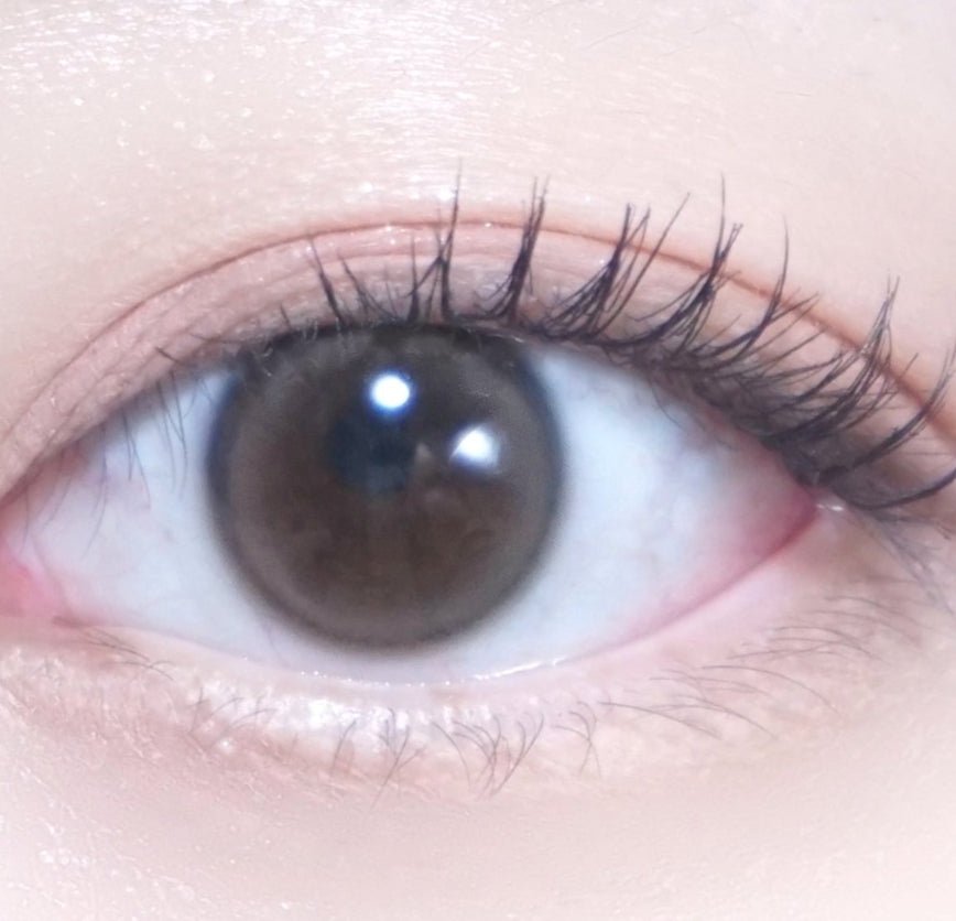 i-DOL Eyeis Ash Brown colored contact lens, 13.0mm graphic diameter, Monthly wear