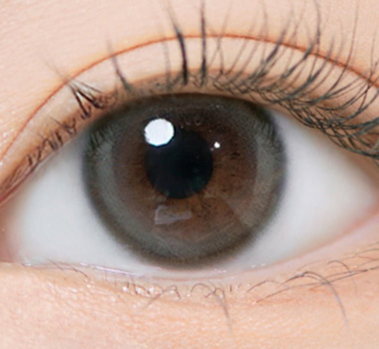 i-DOL Eyeis Essential Gray colored contact lens, 13.0mm graphic diameter, Monthly wear