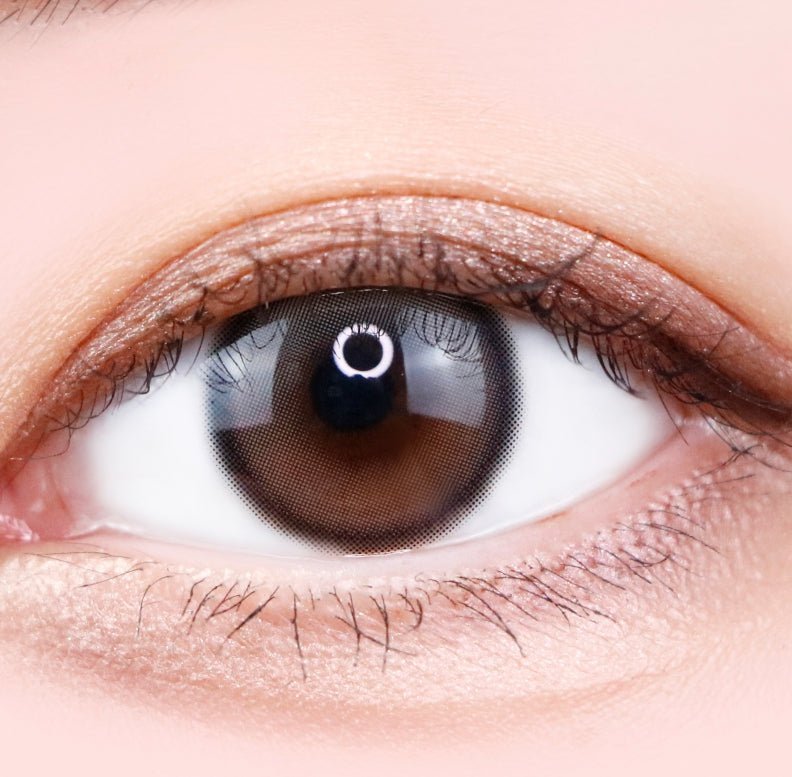 i-DOL Yurial Max Earl Gray colored contact lens, 13.3mm graphic diameter, Monthly wear