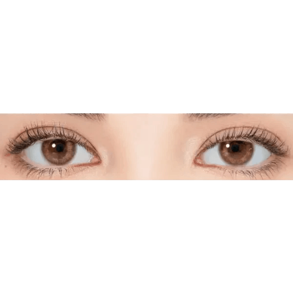 LensRang iWWi Celinay Brown — both eyes wearing the contact lenses