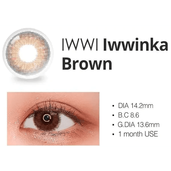 LensRang iWWi Iwwinka Brown — contact lens product information graphic
