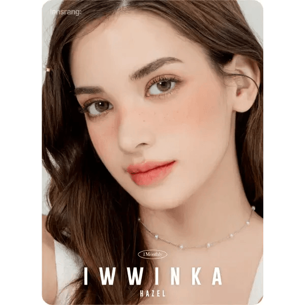LensRang iWWi Iwwinka Hazel — model portrait showing the contact lens look