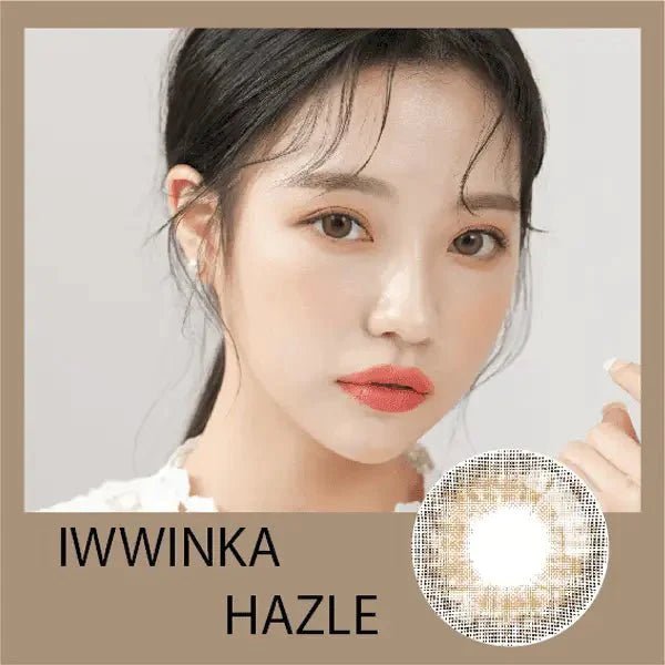 LensRang iWWi Iwwinka Hazel — model portrait showing the contact lens look