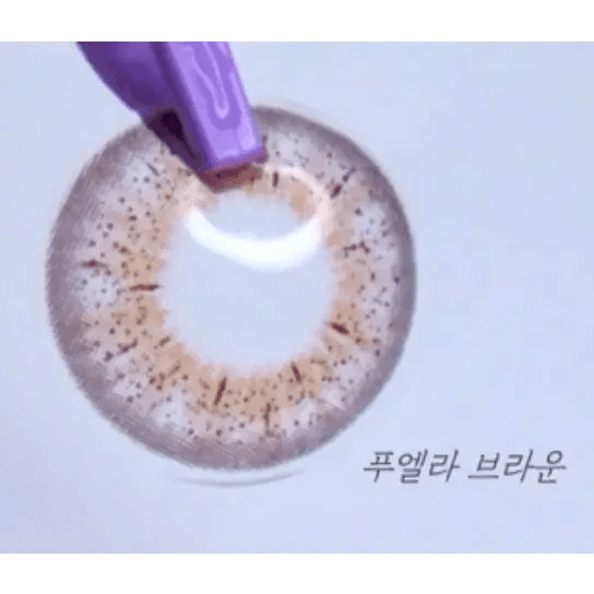 LensRang iWWi Puella Brown colored contact lens, 13.6mm graphic diameter, Monthly wear