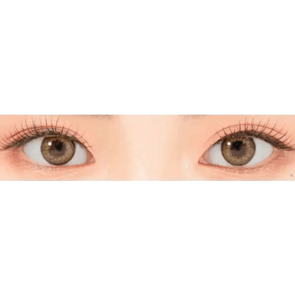 LensRang Iwwitch Brown — both eyes wearing the contact lenses