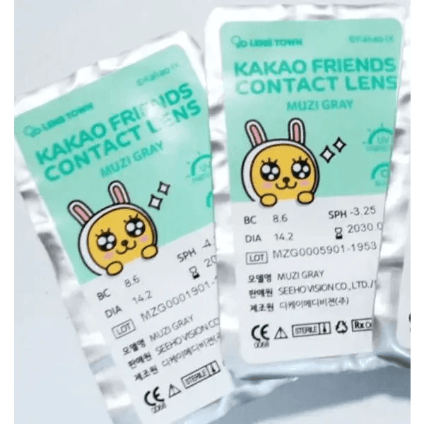 LensTown Kakao Friends Muzi Gray — contact lens packaging