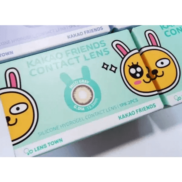 LensTown Kakao Friends Muzi Gray — contact lens packaging