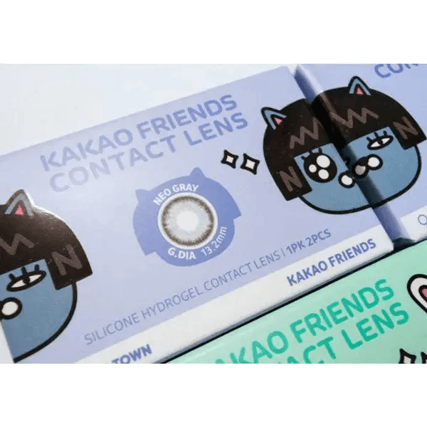 LensTown Kakao Friends Neo Gray — contact lens packaging