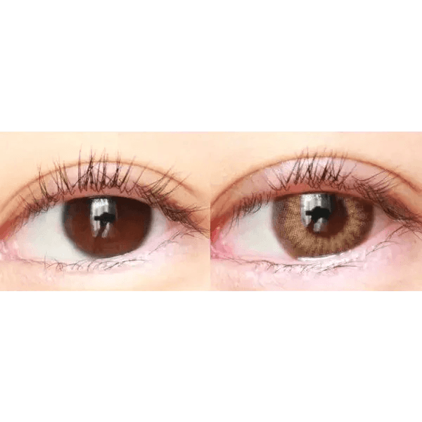 LensTown Kakao Friends Ryan Brown — both eyes wearing the contact lenses
